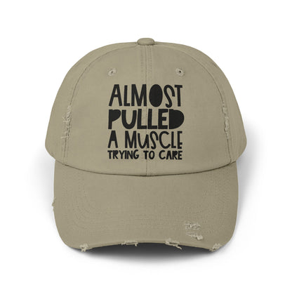Funny Unisex Distressed Cap, Humorous Hat for Cake Lovers, Gift for Bakers, Casual Everyday Wear, Birthday or Cooking Party