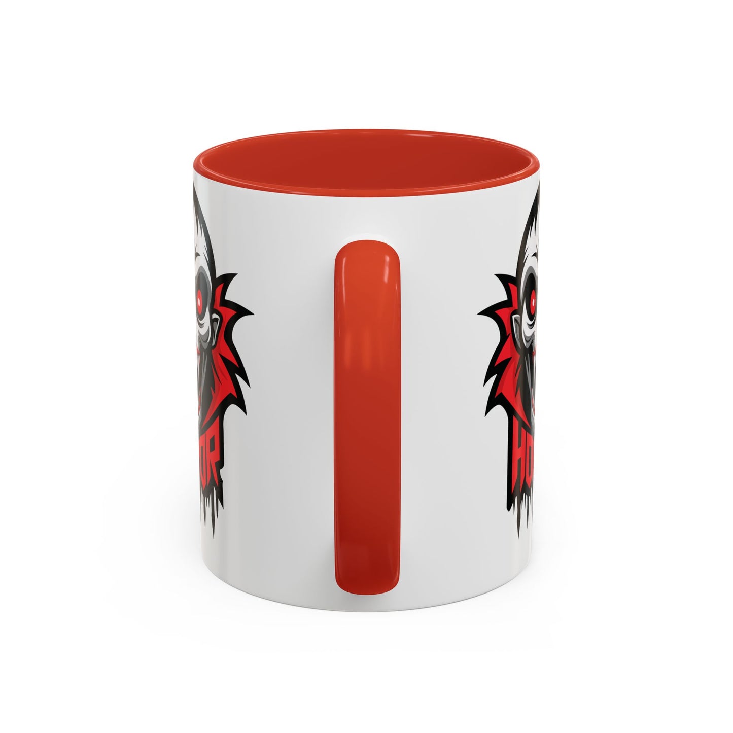 Horror-Themed Coffee Mug, Unique Gift for Halloween Lovers, Scary Decor, Black Accented Mug, Gothic Drinkware, Spooky Kitchenware
