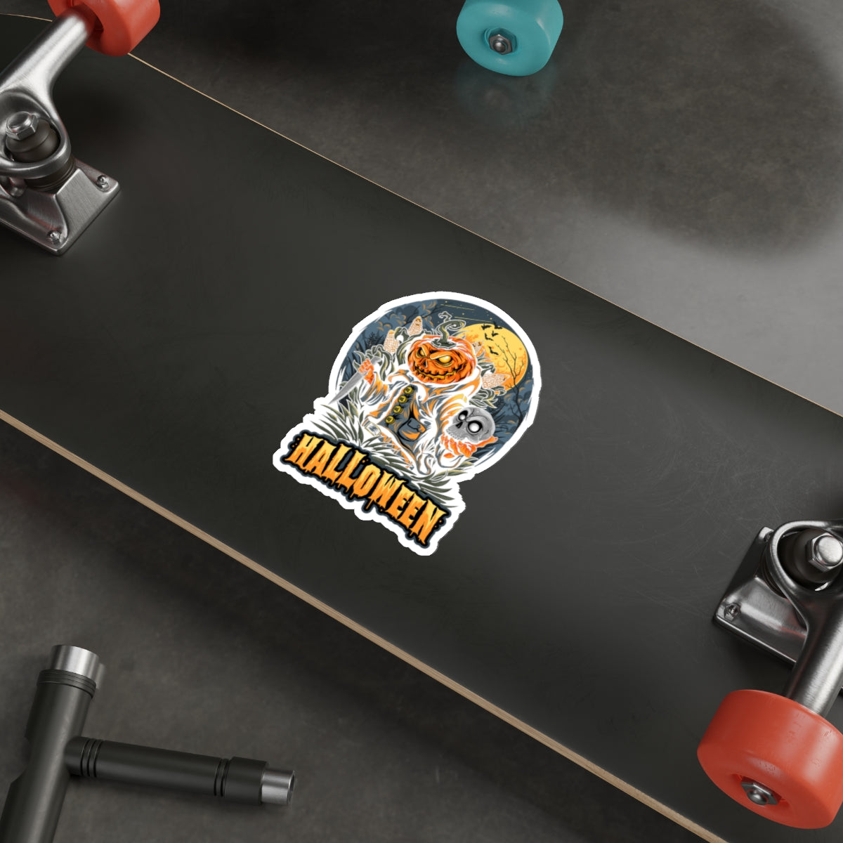 Halloween Die-Cut Stickers, Perfect for Scrapbooking, Gift Giving, & Halloween Decor, Spooky Pumpkin & Skull Design