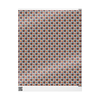 Artistic Wrapping Paper Roll, Eco-Friendly Gift Wrap for Birthdays, Holidays, Weddings, Handmade Gift Wrap, Floral Design
