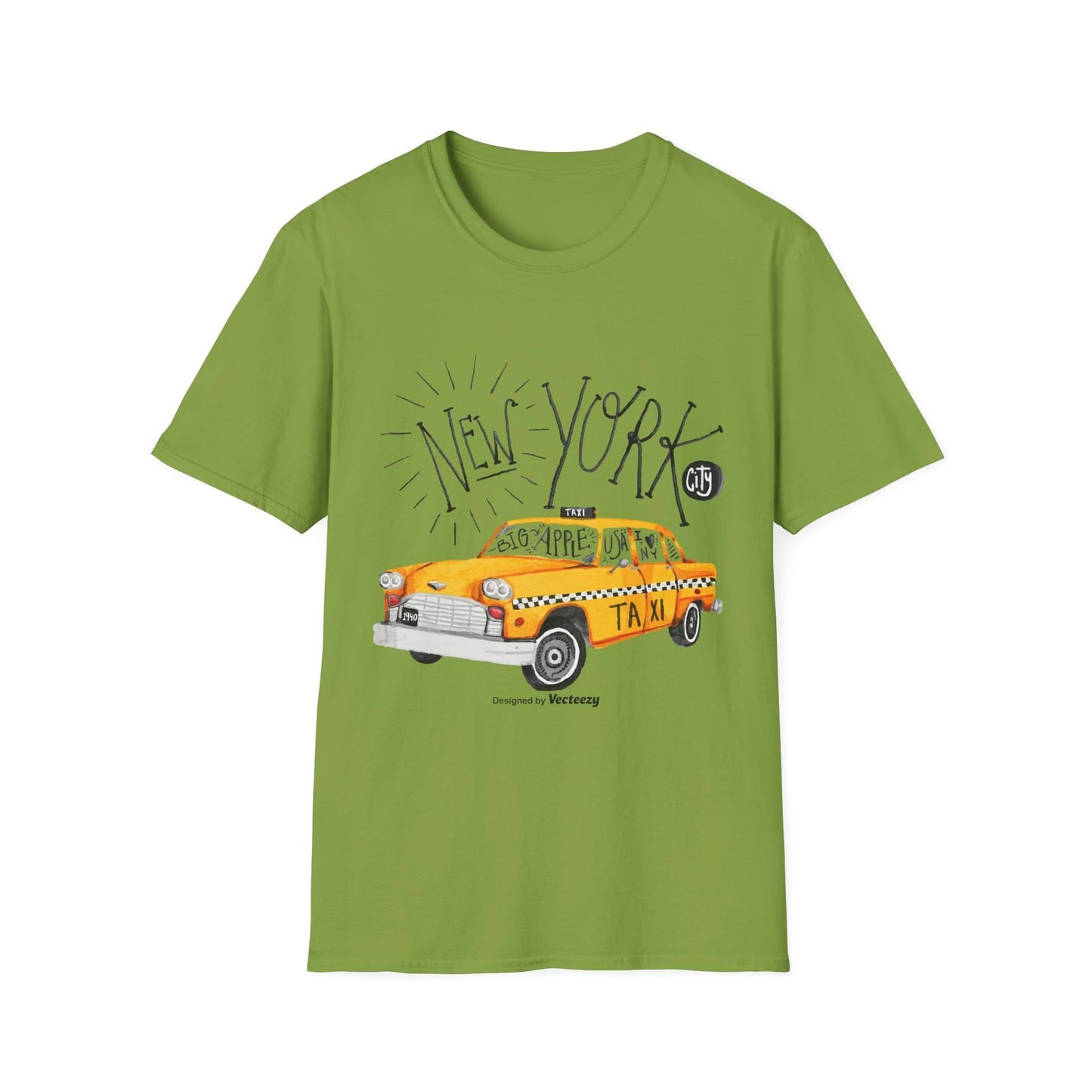 New York Taxi Watercolor - Mleem