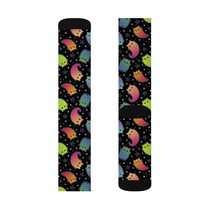 Colorful Cosmic Socks, Fun Socks for Kids and Adults, Unique Gift for Space Lovers, Party Accessories, Trendy Everyday Wear