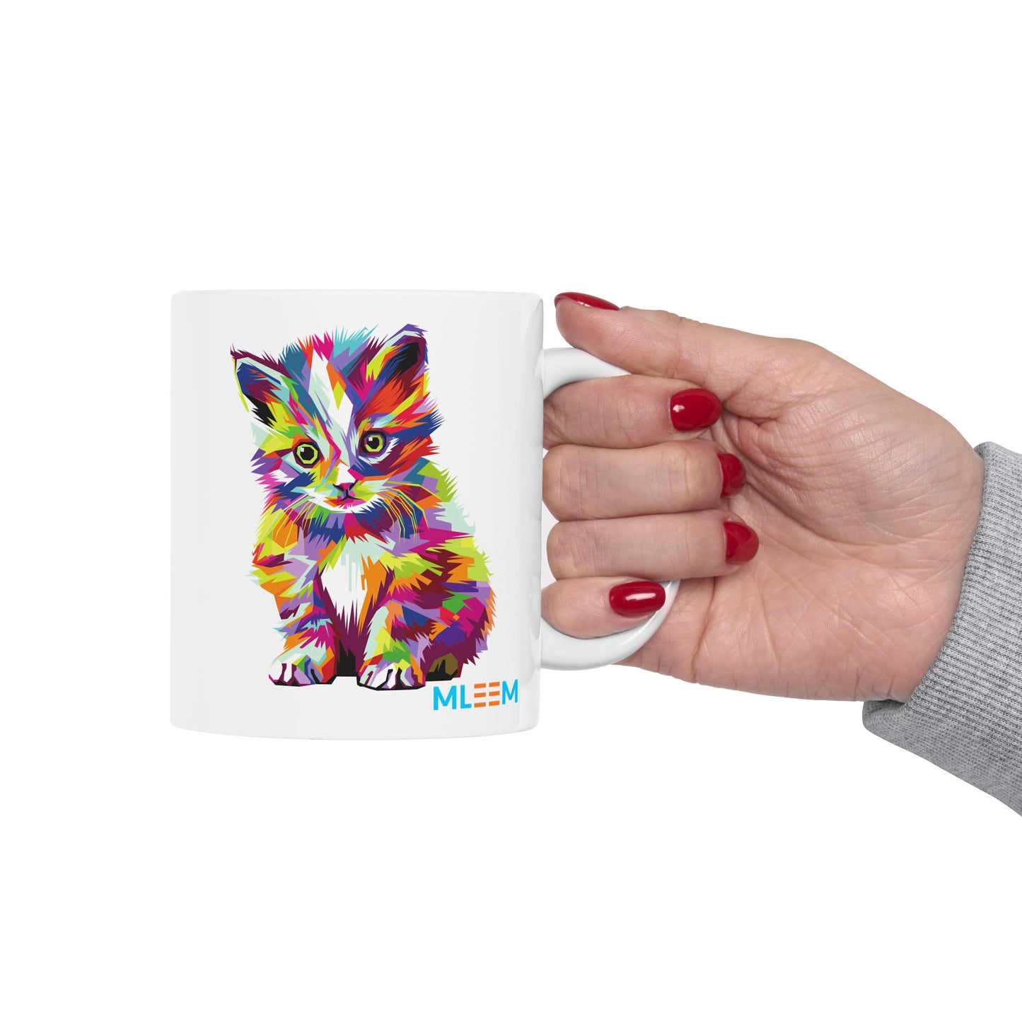 Vibrant Animal Ceramic Mug For Cat Lovers