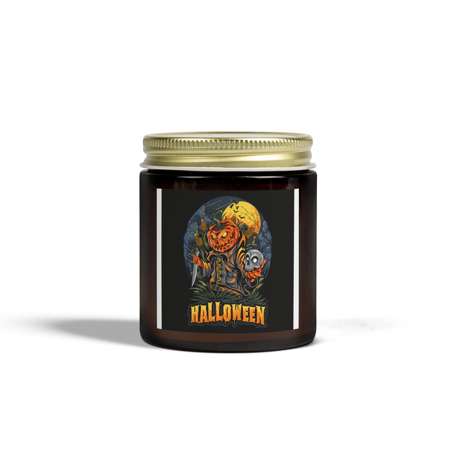 Halloween Scented Candles - Coconut Apricot Wax, Fall Decor, Spooky Room Fragrance, October Gifts, Home Ambiance
