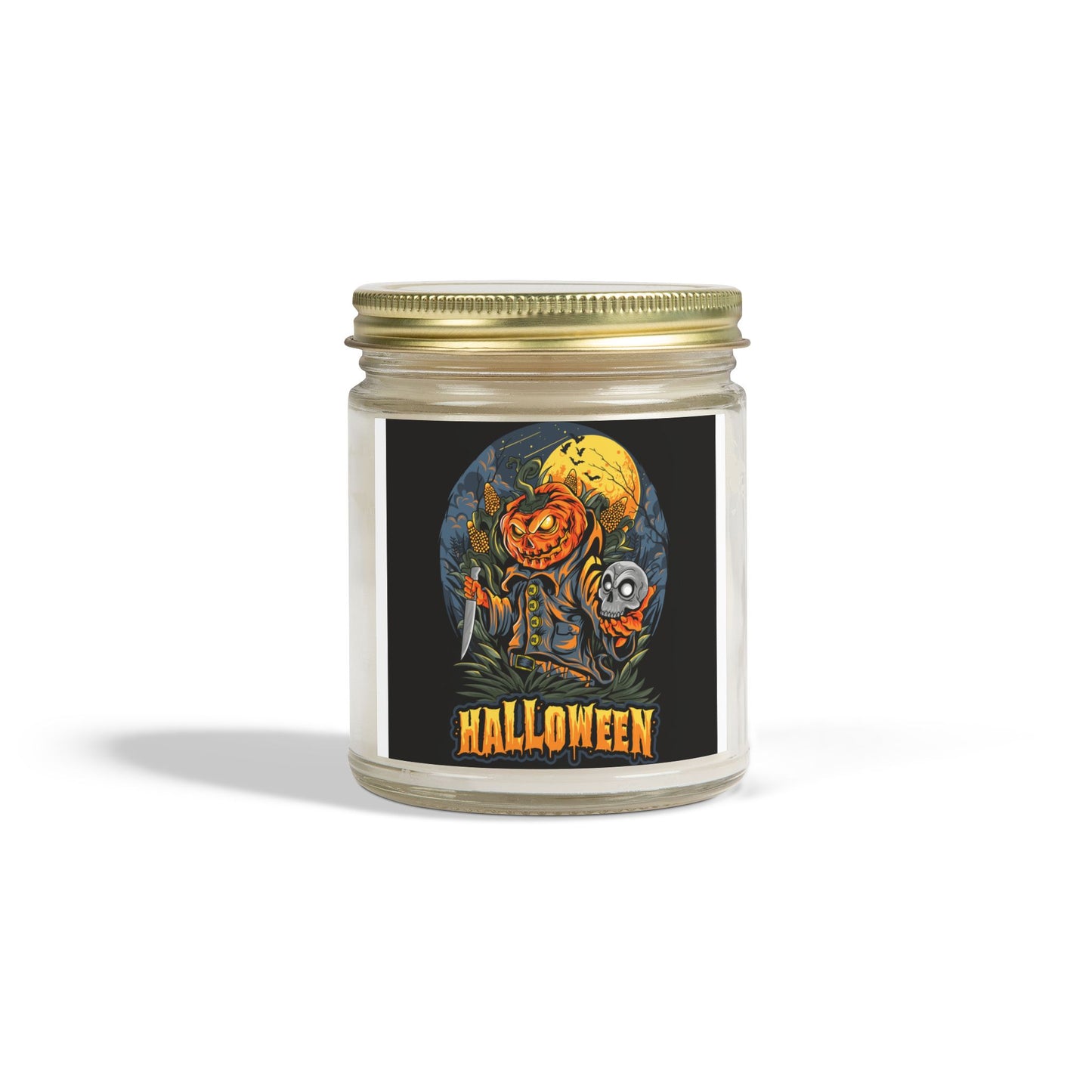 Halloween Scented Candles - Coconut Apricot Wax, Fall Decor, Spooky Room Fragrance, October Gifts, Home Ambiance