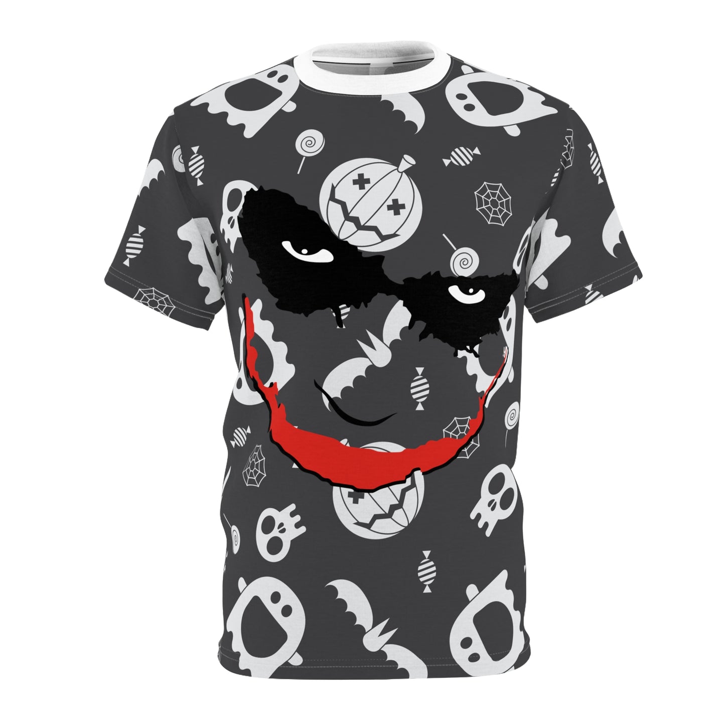 Gothic Joker Graphic Tee, Spooky Casual Shirt, Unisex Halloween Apparel, Unique Gift for Fans, Festival Wear, Dark Aesthetic