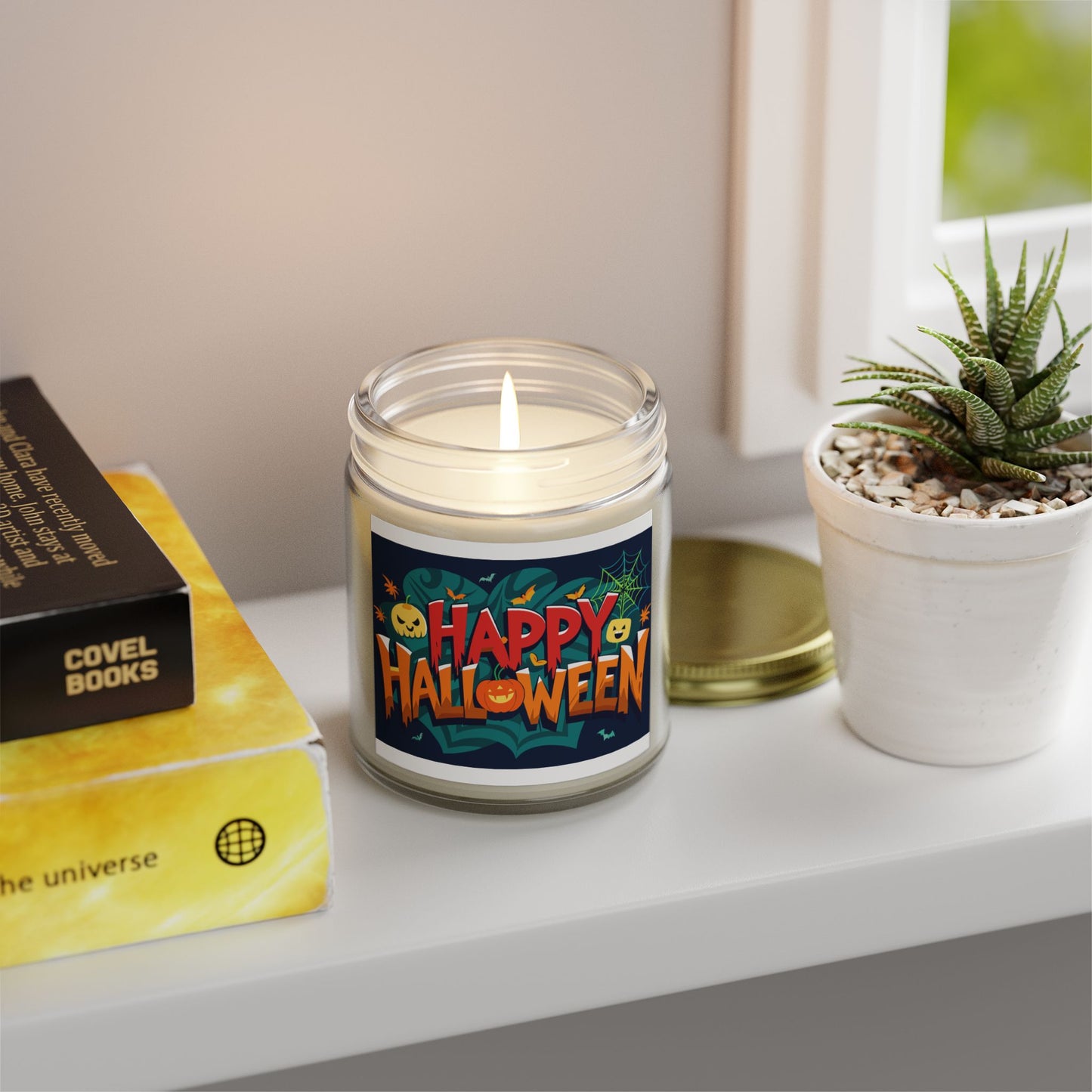 Halloween Themed Scented Candles - Coconut Apricot Wax (4oz, 9oz) | Festive Fall Decor, Trick or Treat Gift, Cozy Autumn Vibes, [...]
