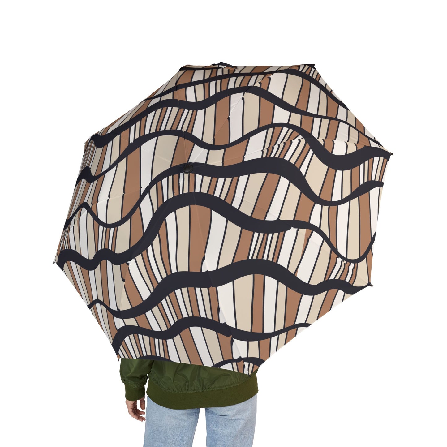 Chic Foldable Umbrella, Stylish Travel Umbrella, Rain Gear, Beach Accessories, Gifts for Her, Compact Sunshade