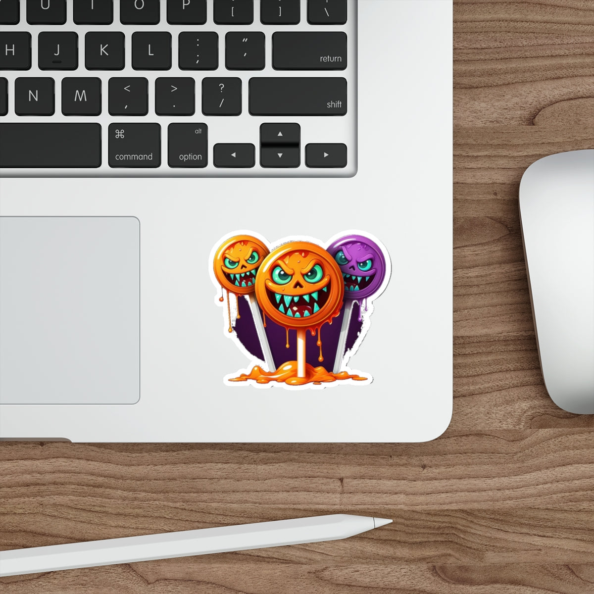 Halloween Die-Cut Stickers, Cute Halloween Decor, Spooky Stickers for Laptops, Trick-or-Treat Decor, Gift for Halloween Lovers