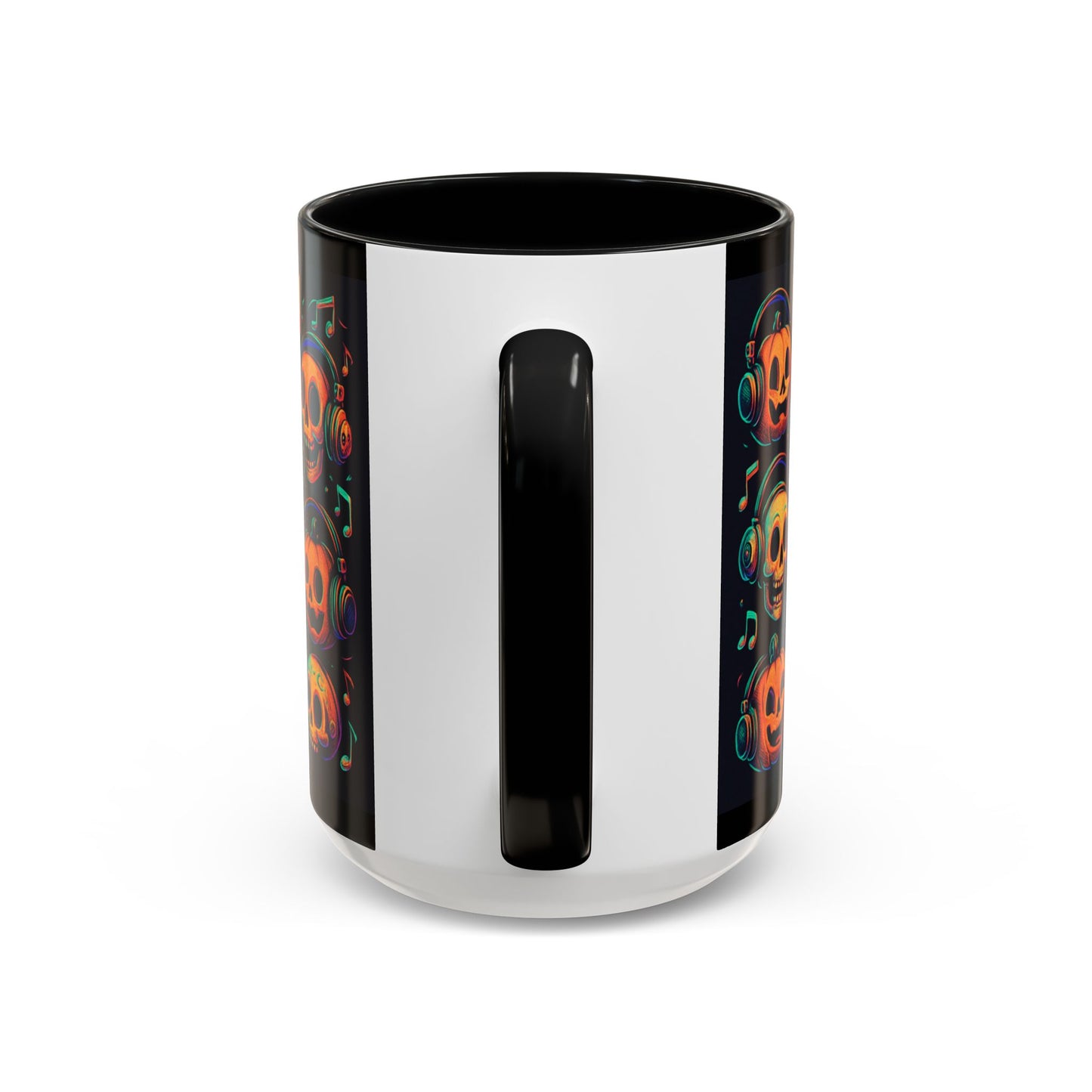 Halloween Skull Coffee Mug, Spooky Decor, Gift for Music Lovers, Pumpkin Head Mug, Halloween Party Favor
