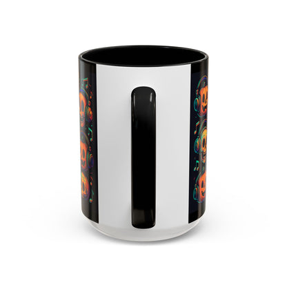Halloween Skull Coffee Mug, Spooky Decor, Gift for Music Lovers, Pumpkin Head Mug, Halloween Party Favor