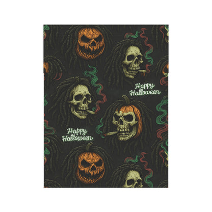 Halloween Garden Banner, Spooky Yard Decoration, Pumpkin & Skull Decor, Outdoor Halloween Decor, Fall Home Accents