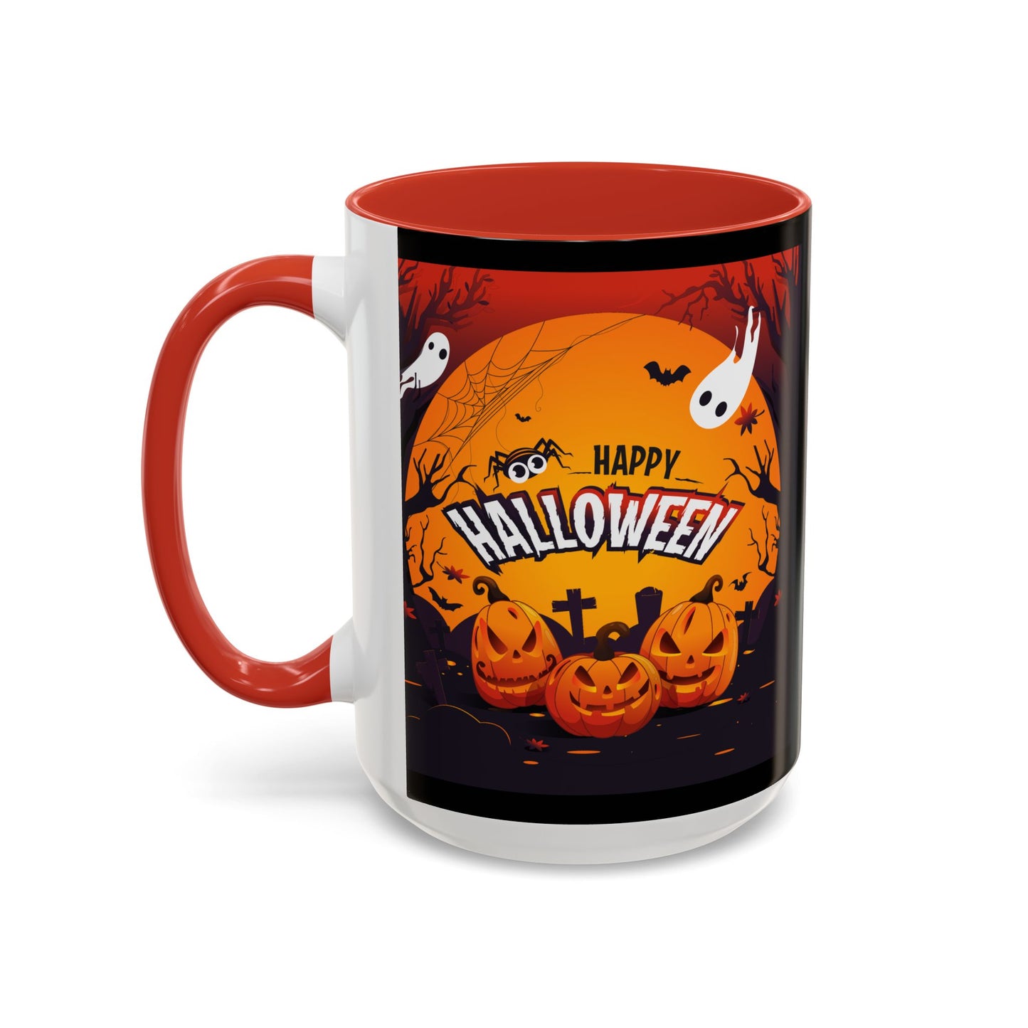 Spooky Halloween Coffee Mug - Perfect for Ghost Lovers and Fall Celebrations, Halloween Decor, Gift, Pumpkin Spice Season, Black Accent Mug