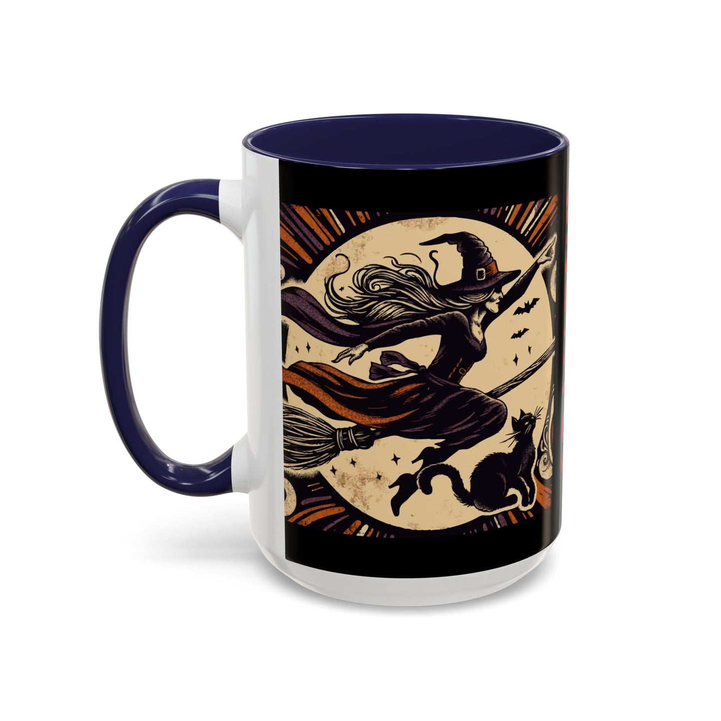 Halloween-Themed Accent Coffee Mug, Coffee Cup for Witch Lovers, Haunted Mug for Spooky Season, Unique Gift for Halloween, Witch Decor