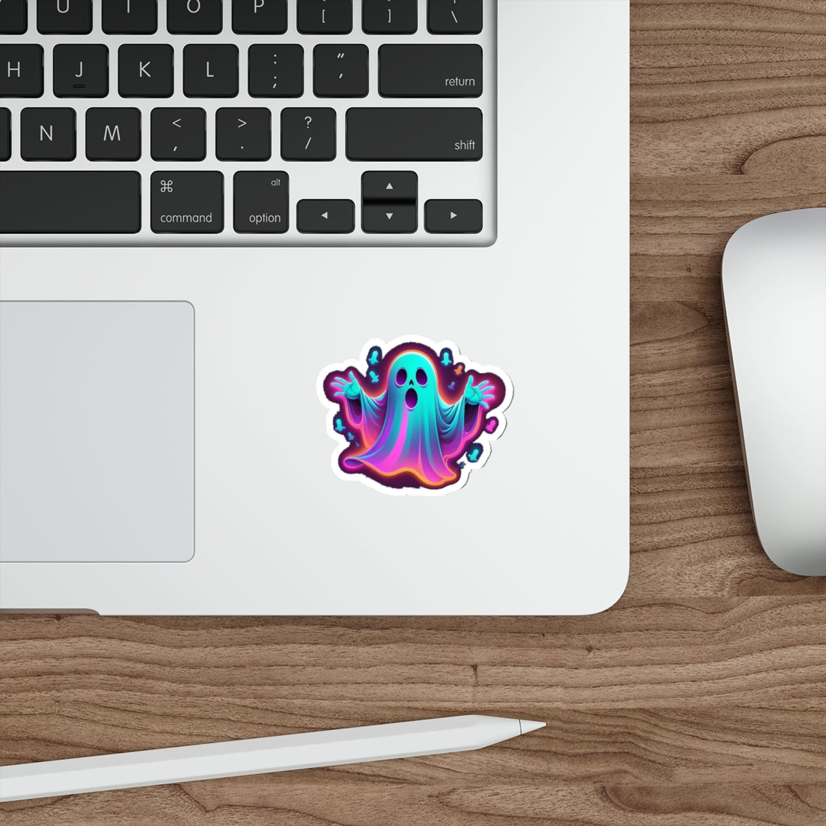 Glow-in-the-Dark Ghost Die-Cut Stickers, Halloween Decor, Fun Laptop Decoration, Cute Party Favors, Spooky Gift Ideas