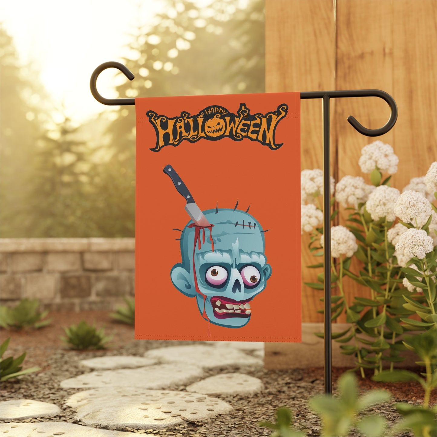 Halloween Garden Banner, Spooky Yard Decor, October Welcome Flag, Outdoor Decoration, Unique Halloween Gift