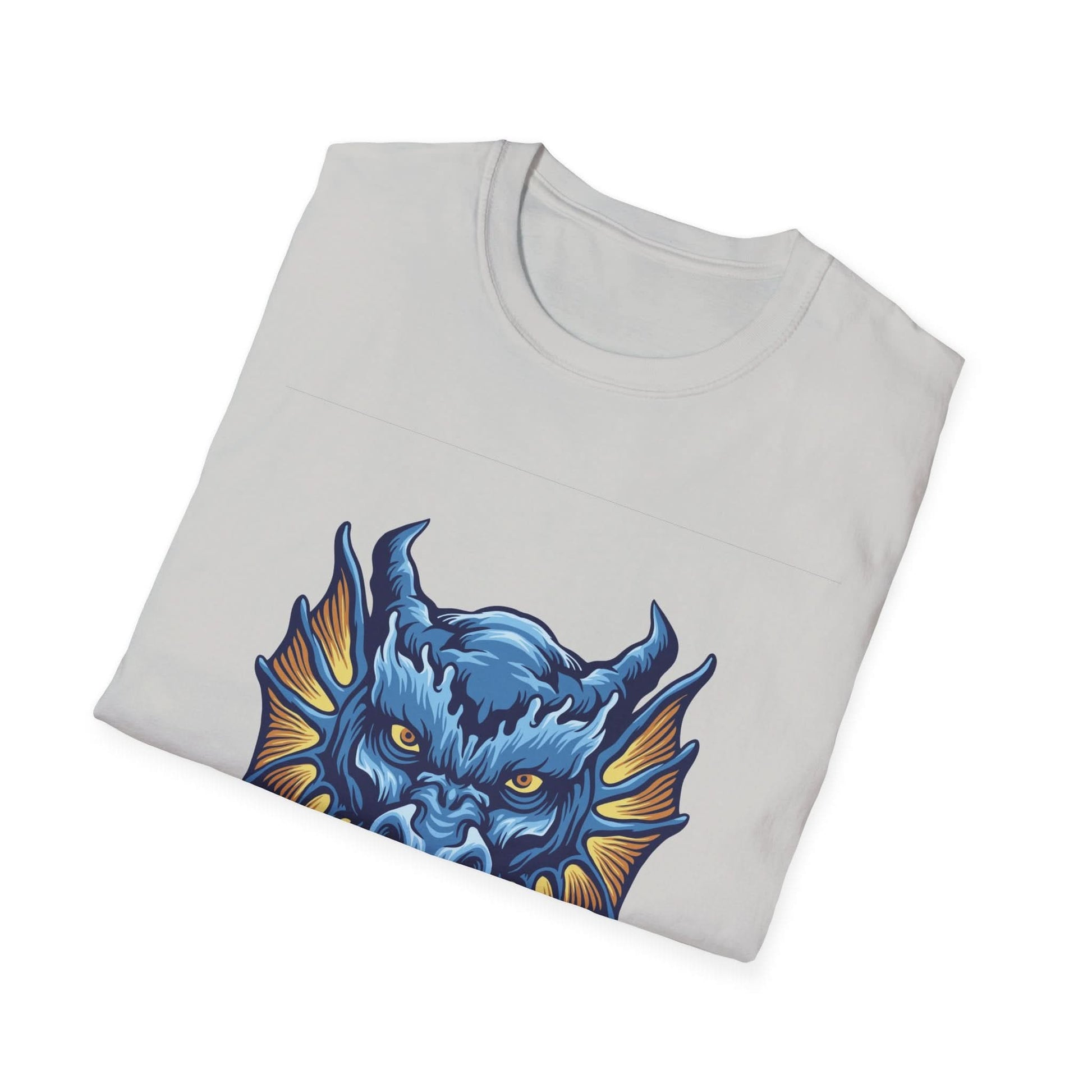 Blue Angry Dragon Head Mascot - Mleem