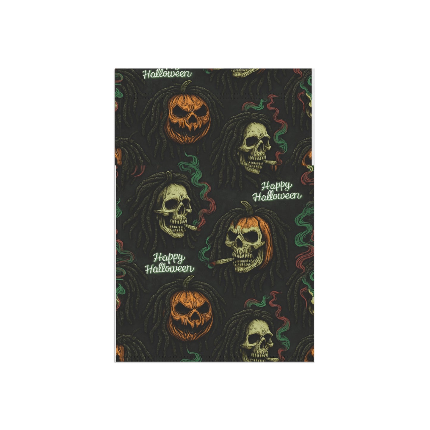 Halloween Garden Banner, Spooky Yard Decoration, Pumpkin & Skull Decor, Outdoor Halloween Decor, Fall Home Accents