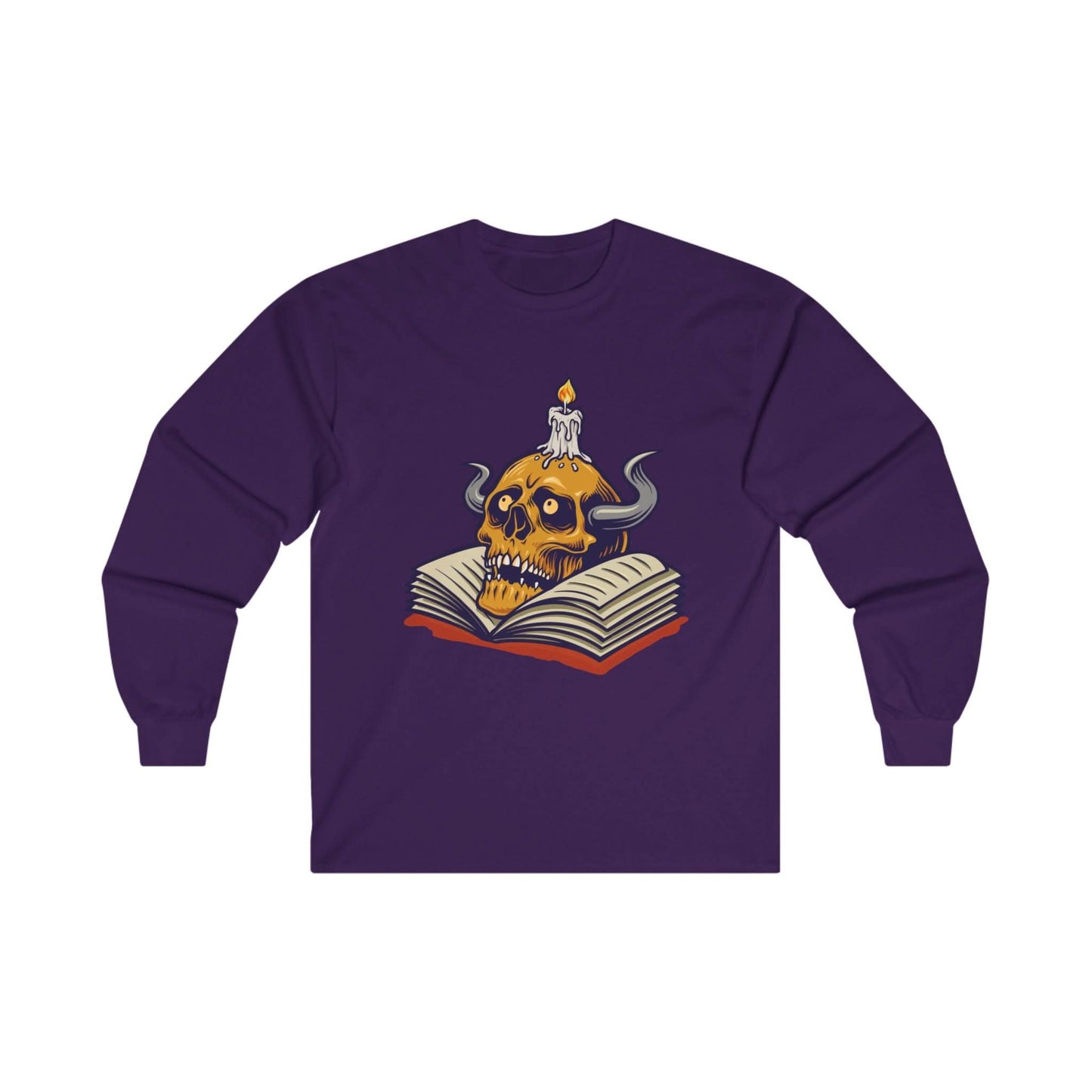 Human Skull & Book with Candle - Mleem