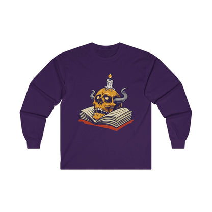 Human Skull & Book with Candle - Mleem
