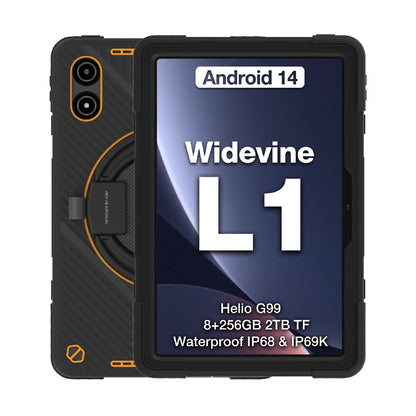 AGM P2 Active 11" FHD Rugged Tablet, IP68 Waterproof/Dustproof, 8GB RAM+256GB, Android 14, G99, Widevine L1 P2W Durable Pad - Mleem