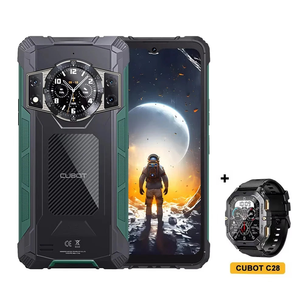 Cubot KingKong ACE 2 Ultra-thin Rugged Smartphone Android 14 16GB RAM(6GB+10GB),+128GB ROM 6.56" 90Hz Screen NFC Cell Phone - Mleem