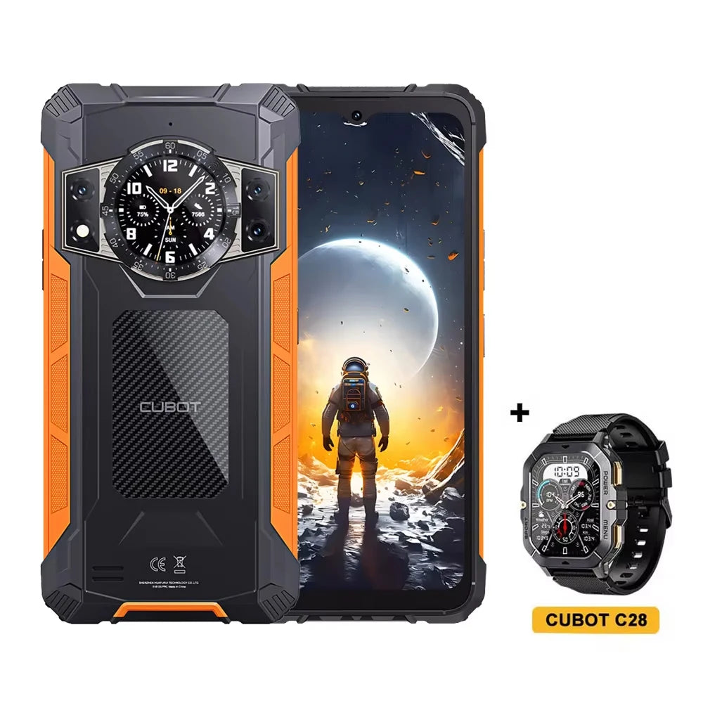 Cubot KingKong ACE 2 Ultra-thin Rugged Smartphone Android 14 16GB RAM(6GB+10GB),+128GB ROM 6.56" 90Hz Screen NFC Cell Phone - Mleem