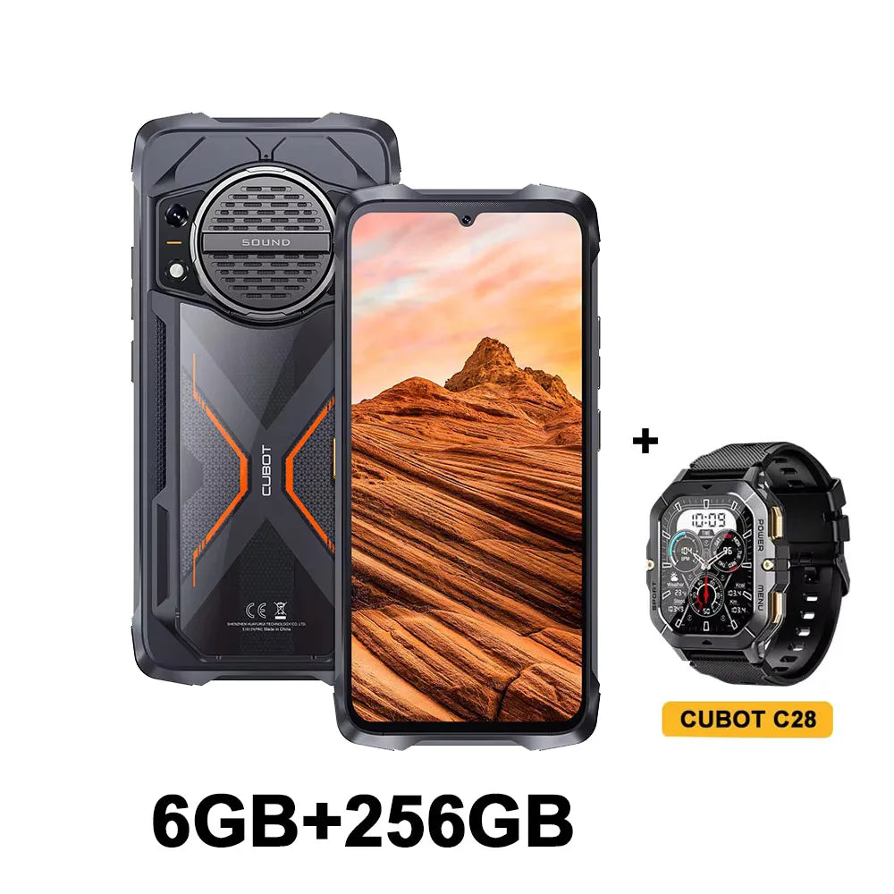 Cubot KingKong Power 3 Rugged Smartphone 123dB Speaker Helio G99 6.72" 120Hz Screen 24GB+256GB 10200mAh Battery 33W Fast Charge - Mleem