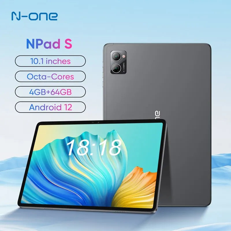 N-ONE NPad S 2023 10.1inch Tablet Pad 1280X800 HD 4GB 64GB Android 12 MTK8183 8-Cores 6600mAh Dual WIFI BT5.0 Tablettes - Mleem