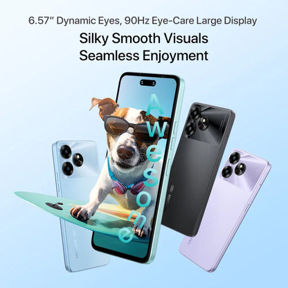 [NEW 5G] UMIDIGI G6 5G Smartphone 5G Android 13 Dimensity 6100+ 6+6GB 128GB 6.57” 90Hz 50MP Ultra-Clear Eye-Care Dual Camera NFC - Mleem