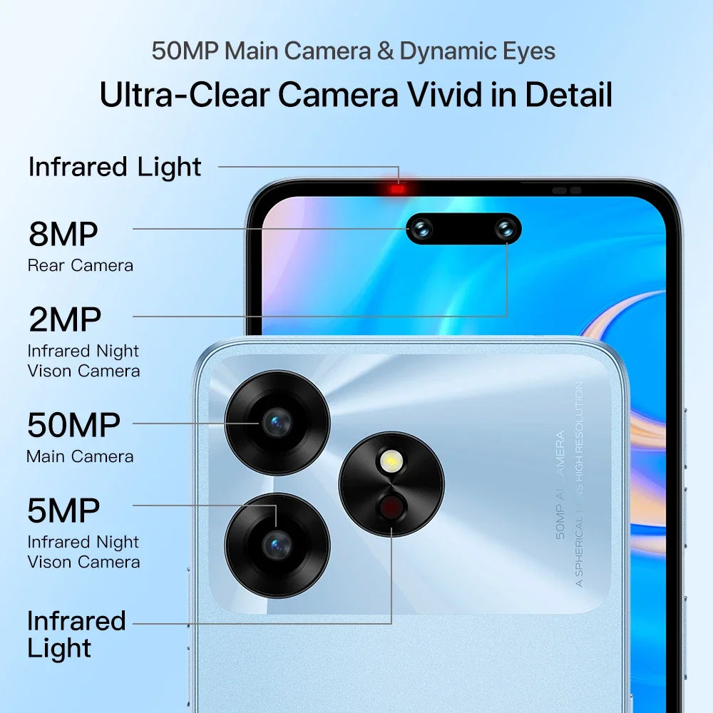 [NEW 5G] UMIDIGI G6 5G Smartphone 5G Android 13 Dimensity 6100+ 6+6GB 128GB 6.57” 90Hz 50MP Ultra-Clear Eye-Care Dual Camera NFC - Mleem