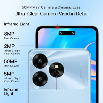 [NEW 5G] UMIDIGI G6 5G Smartphone 5G Android 13 Dimensity 6100+ 6+6GB 128GB 6.57” 90Hz 50MP Ultra-Clear Eye-Care Dual Camera NFC - Mleem