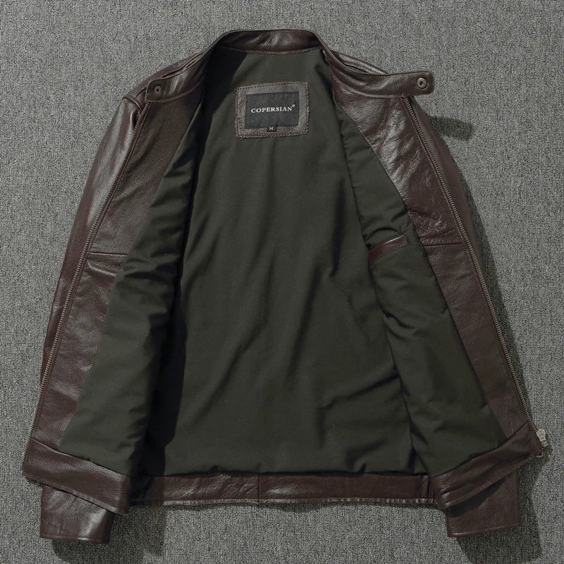 Vintage Cowhide Bomber Jacket