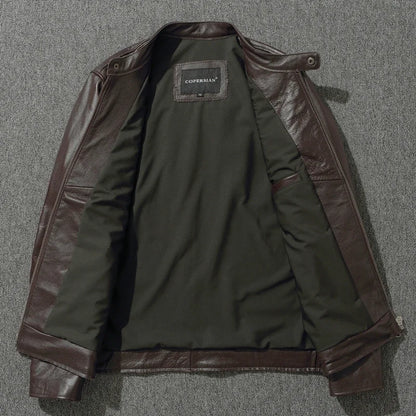 Vintage Cowhide Bomber Jacket