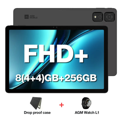 AGM T2 Tablet 11'' FHD+ IPS Display MTK-G91 Octa-Core 8GB RAM 256GB ROM 13MP+2MP Macro 8000mAh Dropproof Android Tablet For Kids