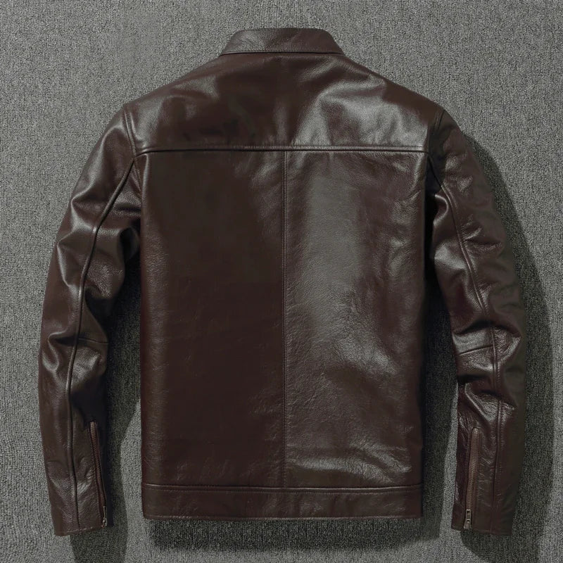 Vintage Cowhide Bomber Jacket