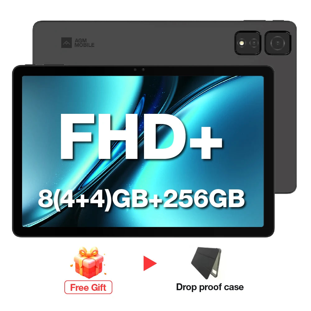 AGM T2 Tablet 11'' FHD+ IPS Display MTK-G91 Octa-Core 8GB RAM 256GB ROM 13MP+2MP Macro 8000mAh Dropproof Android Tablet For Kids