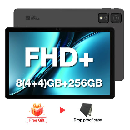 AGM T2 Tablet 11'' FHD+ IPS Display MTK-G91 Octa-Core 8GB RAM 256GB ROM 13MP+2MP Macro 8000mAh Dropproof Android Tablet For Kids