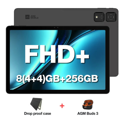 AGM T2 Tablet 11'' FHD+ IPS Display MTK-G91 Octa-Core 8GB RAM 256GB ROM 13MP+2MP Macro 8000mAh Dropproof Android Tablet For Kids