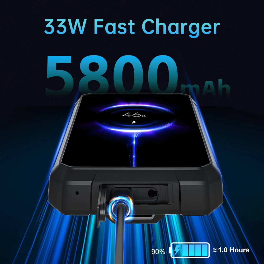 Unihertz 8849 Tank Mini Rugged Smartphone 4.3 Inch Display Android 13 Helio G99 Octa Core 5800mAh 100MP Cameras 24GB 256GB IP68 - Mleem