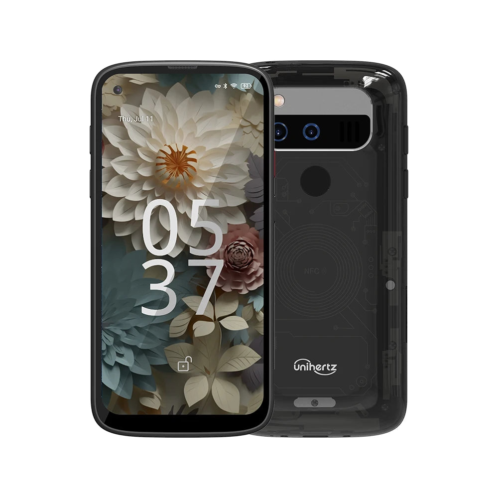 Unihertz Jelly Max, Small 5G Android 14 Black Smartphone with 66W Fast Charging Multiple Languages Support. - Mleem