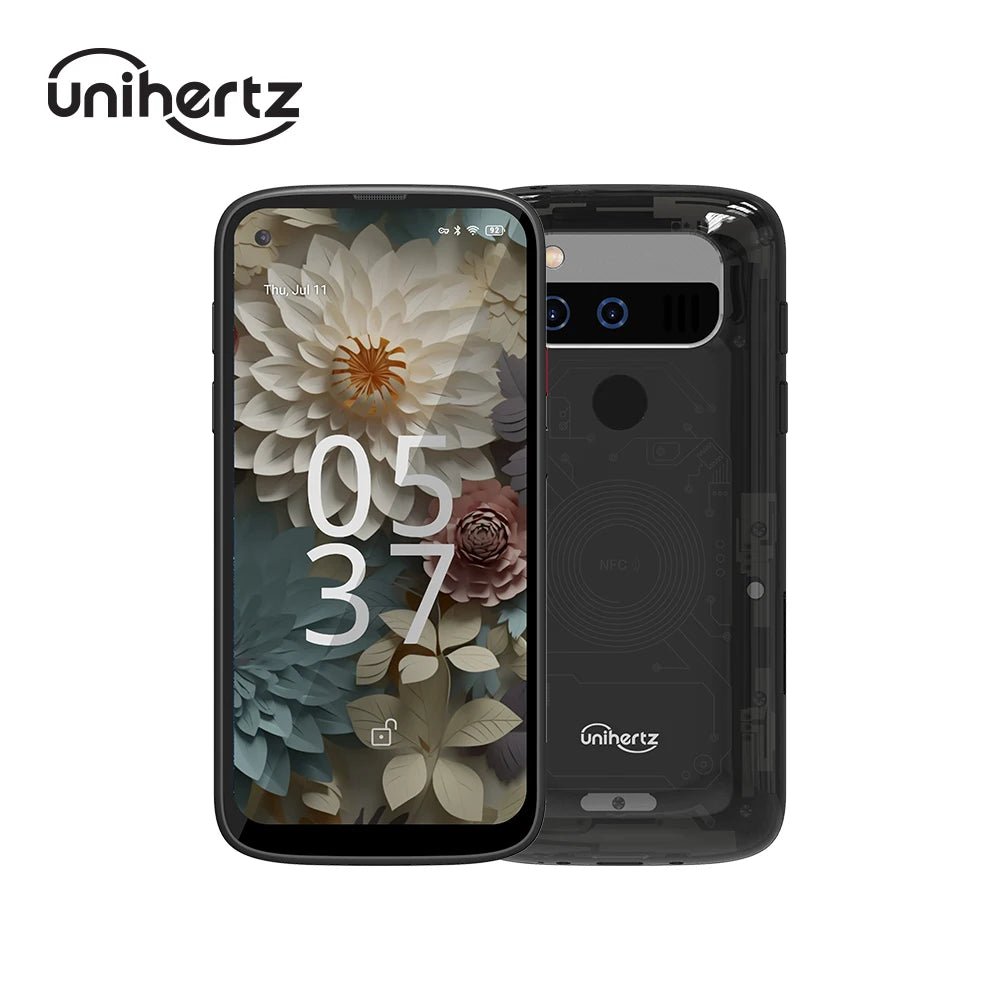 Unihertz Jelly Max, Small 5G Android 14 Black Smartphone with 66W Fast Charging Multiple Languages Support. - Mleem