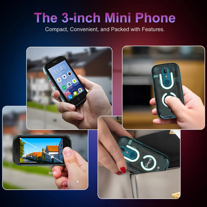 Unihertz Jelly Star Mini Smartphone 8GB 256GB Led Light Unlocked Transparent Backshell Cellphones For Spare Phone - Mleem