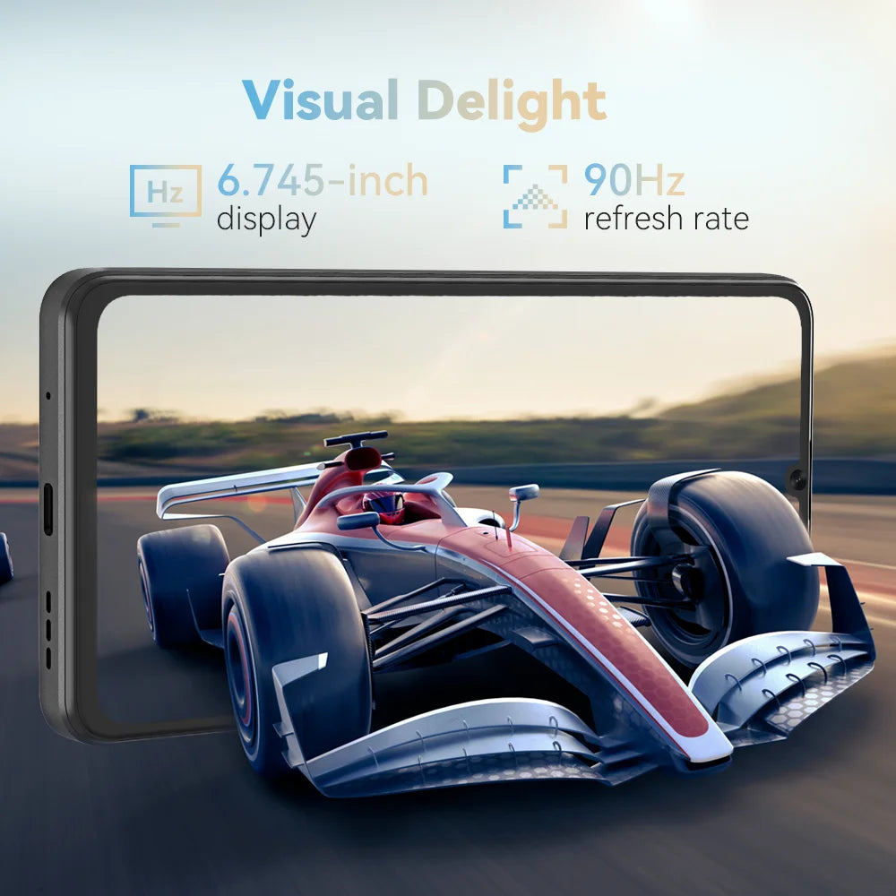 [World Premiere]Cubot A20 4G Smart Phone Android 14 12GB(4GB+8GB Extend)+128GB 90Hz 6.745" HD+Display Face ID 5100mAh Cellphone - Mleem