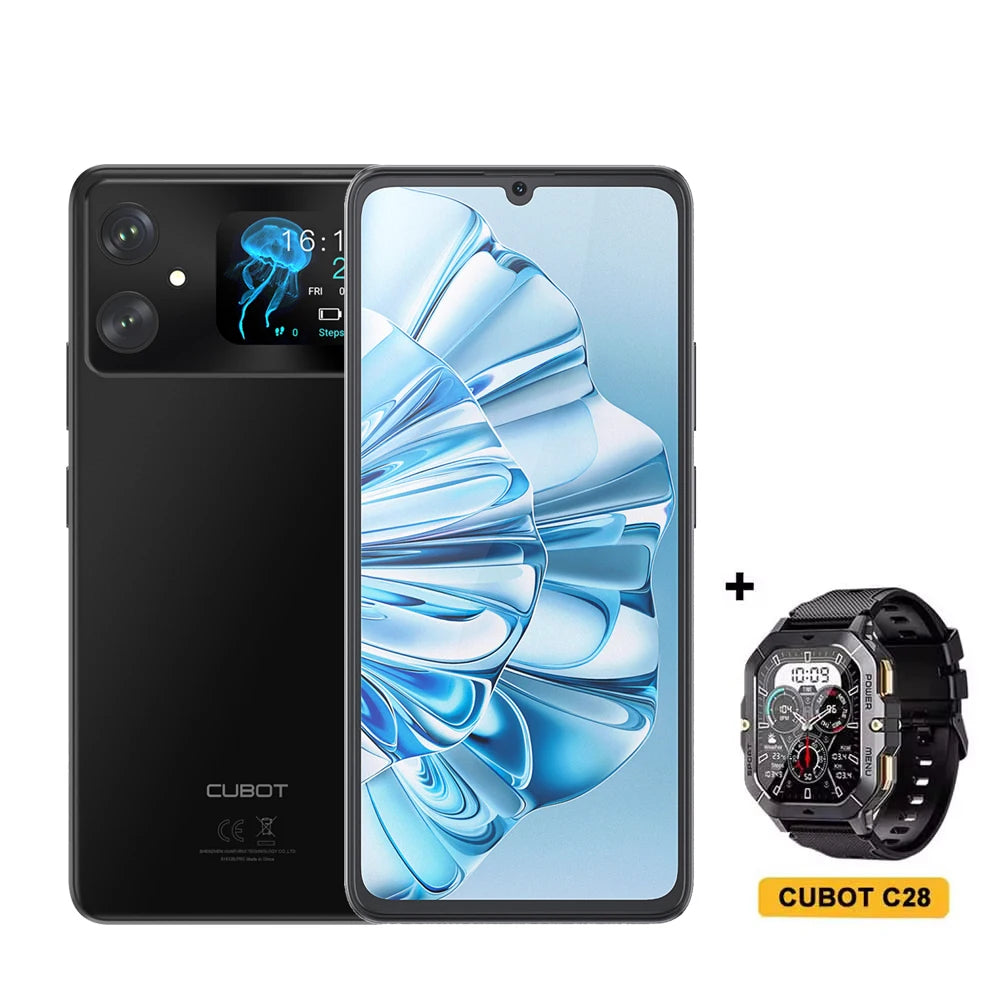 [World Premiere]Cubot A20 4G Smart Phone Android 14 12GB(4GB+8GB Extend)+128GB 90Hz 6.745" HD+Display Face ID 5100mAh Cellphone - Mleem