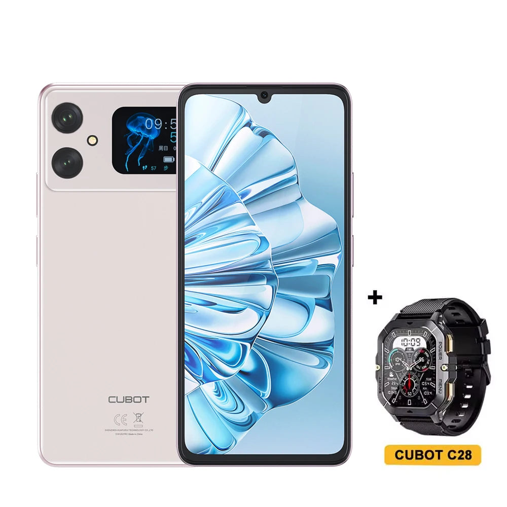 [World Premiere]Cubot A20 4G Smart Phone Android 14 12GB(4GB+8GB Extend)+128GB 90Hz 6.745" HD+Display Face ID 5100mAh Cellphone - Mleem
