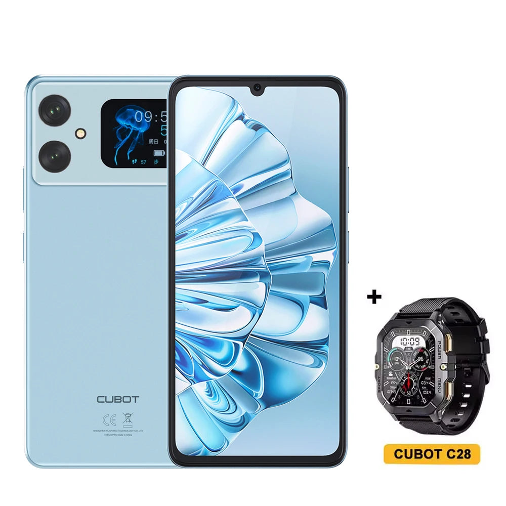 [World Premiere]Cubot A20 4G Smart Phone Android 14 12GB(4GB+8GB Extend)+128GB 90Hz 6.745" HD+Display Face ID 5100mAh Cellphone - Mleem